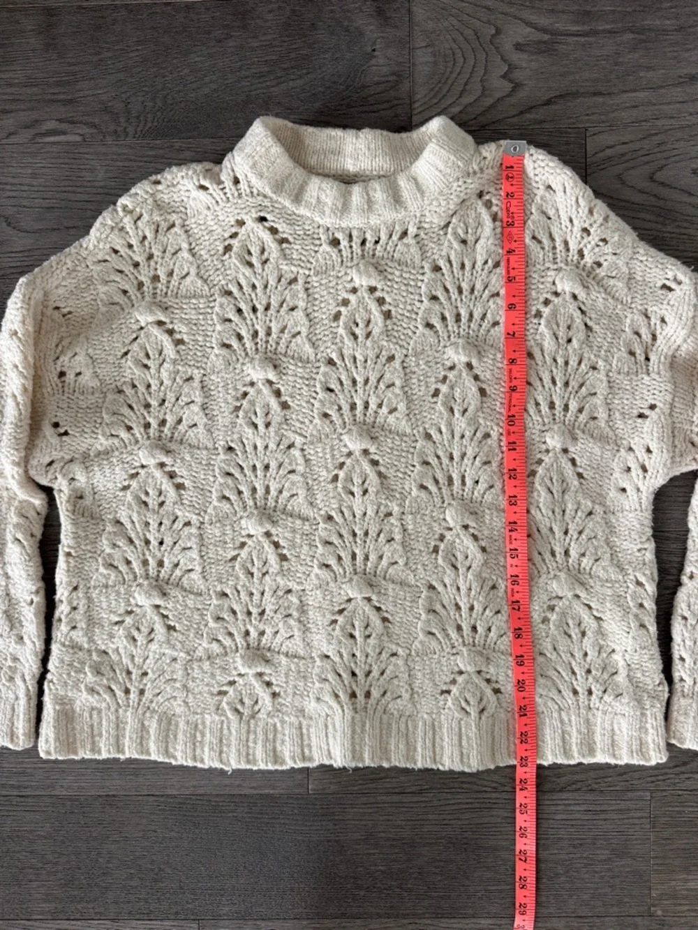 🌼AERIE🌼 Cream Pointelle Open-Knit Sweater, Size S